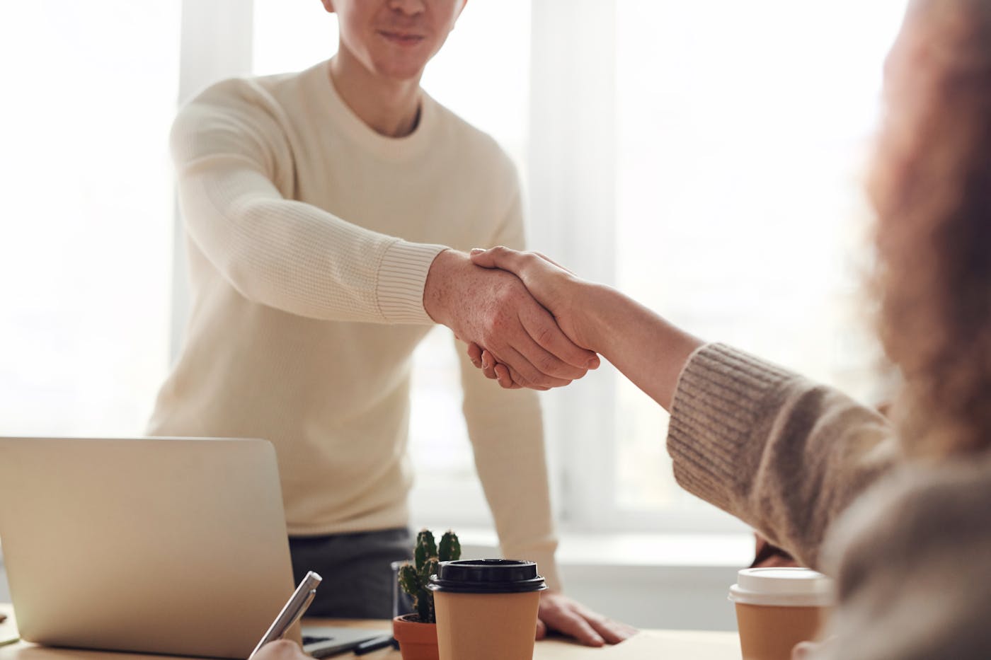 Candidate preparing for an interview session